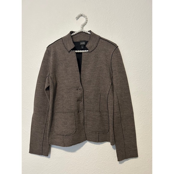 Eileen Fisher Jackets & Blazers - Eileen Fisher Women's Size XS Blazer Merino Wool Blend Light Brown Lightweight